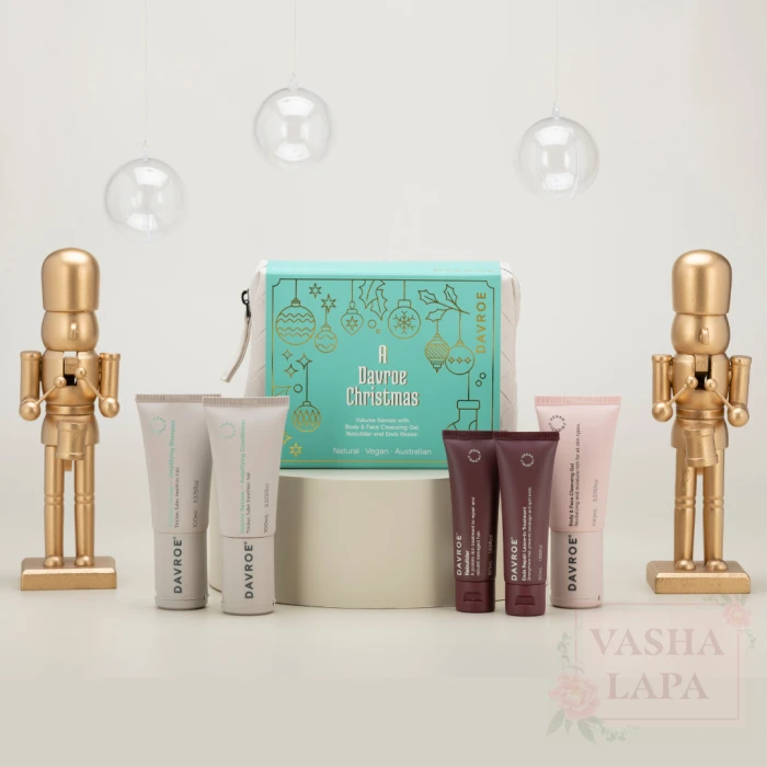 Рождественский туристический набор продуктов для объема волос Davroe Christmas Volume Senses Travel Pack