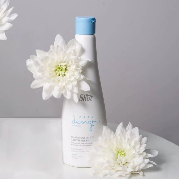 Шампунь антистресс против ломкости волос Shot Care Design Antistress Shampoo