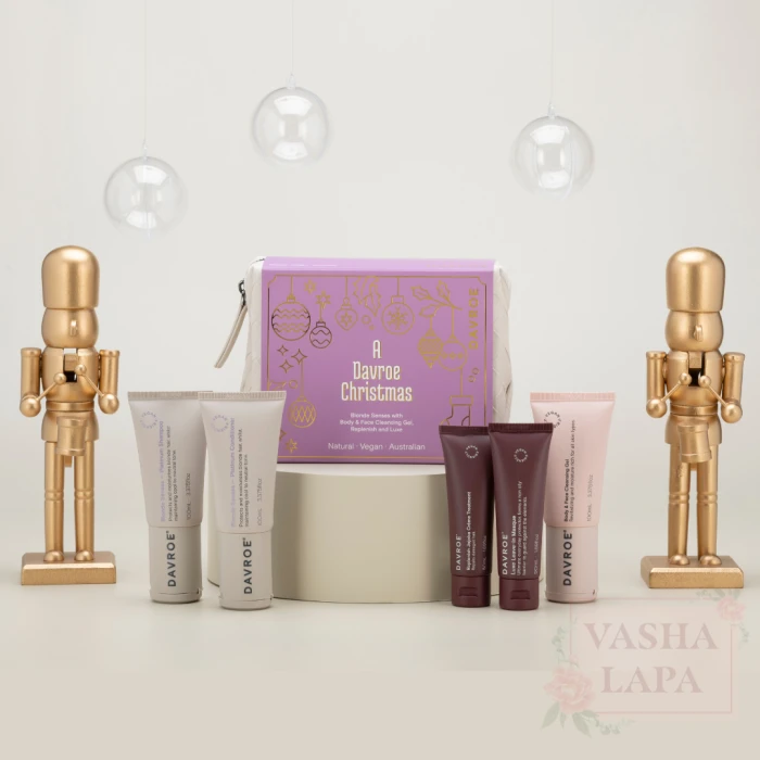 Рождественский туристический набор продуктов для волос блонд Davroe Christmas Blonde Senses Travel Pack
