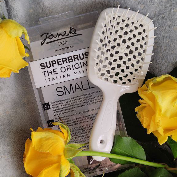 Расческа для волос Janeke 1830 Small Superbrush The Original Italian White Белая