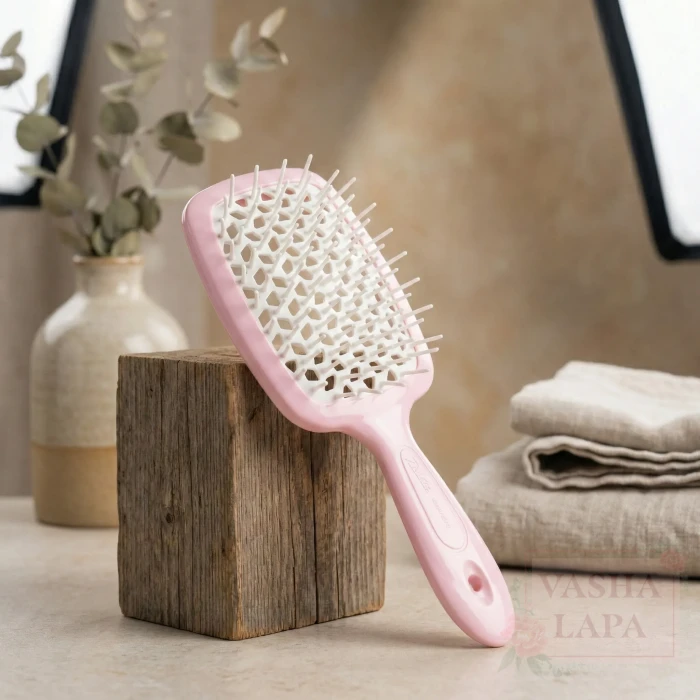 Расческа для волос Janeke 1830 Superbrush The Original Italian Pink-White Розово-белая