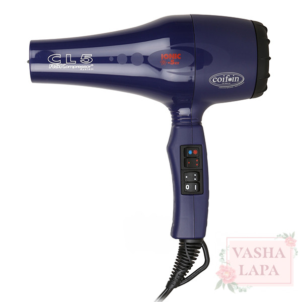 Фен для волос Coifin CL5R Ionic Blue с ионизацией, синий 2100-2300W