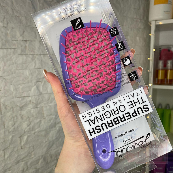 Щітка для волосся Janeke 1830 Superbrush The Original Italian Violet-Pink Фіалково-рожева