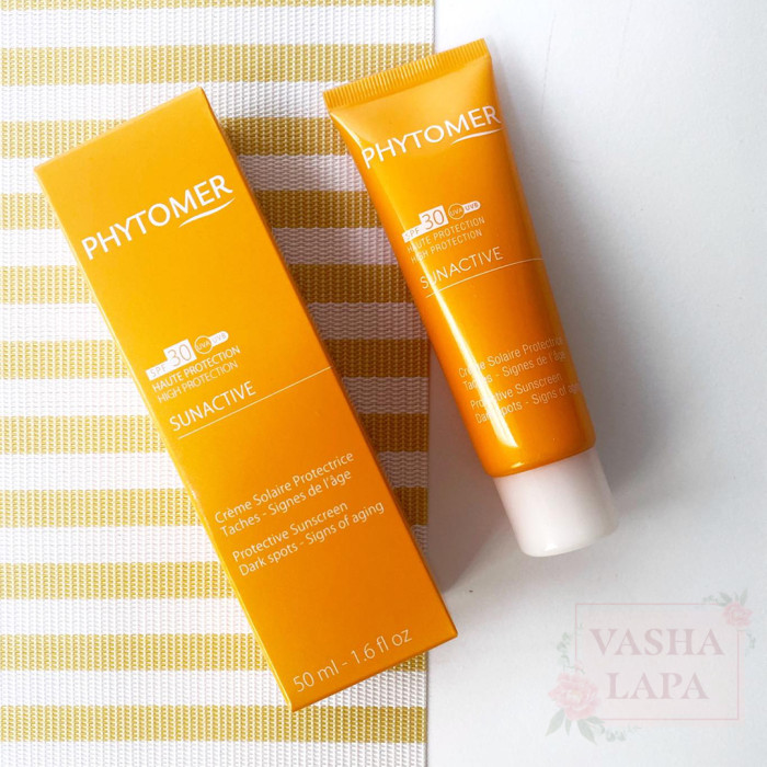Солнцезащитный крем от темных пятен и признаков старения Phytomer Sunactive Protective Sunscreen Dark Spots - Signs of Aging SPF30
