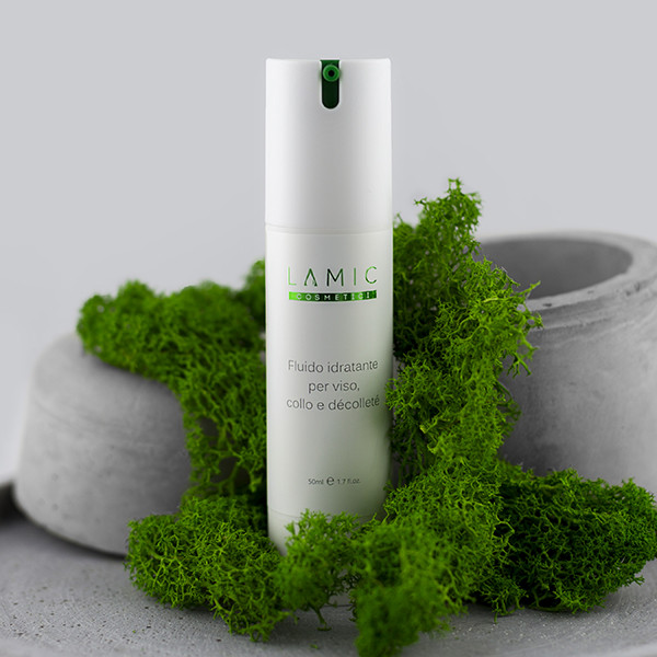 Флюїд зволожуючий для обличчя шиї та декольте Lamic Fluido idratante pre viso, collo e decollete