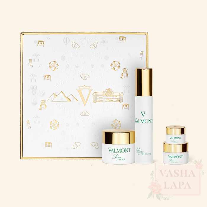 Фирменный косметический набор Valmont Prime 24 Hour Retail Set Gold