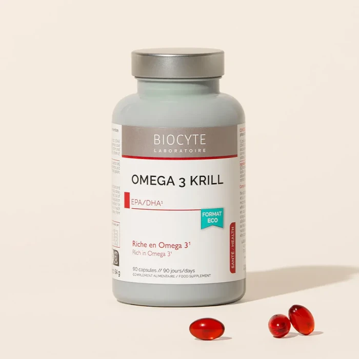 Пищевая добавка для улучшения работы сосудов сердца, мозга и зрения Biocyte Omega 3 Krill