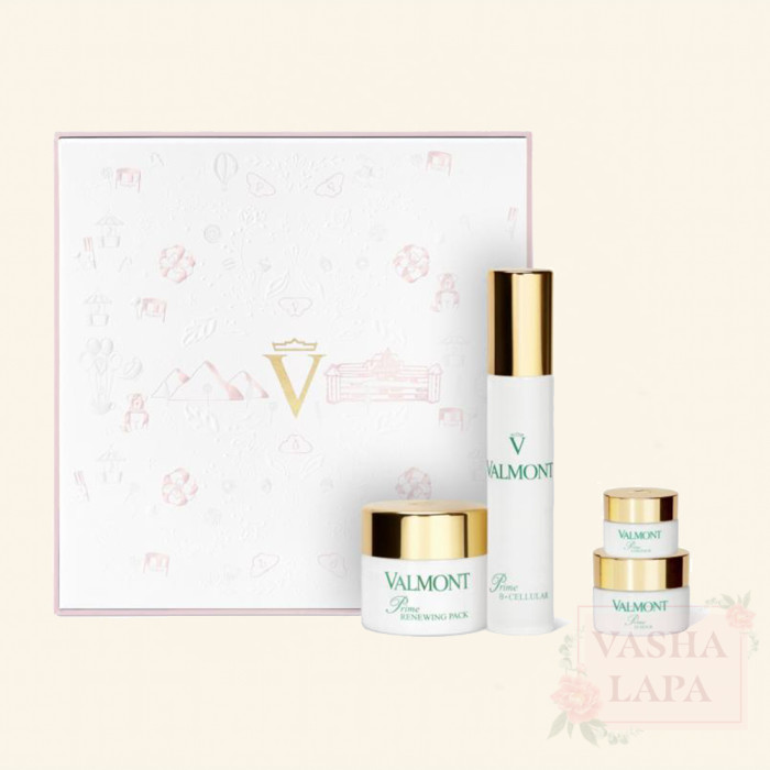 Фирменный косметический набор Valmont Prime Renewing Pack Retail Set Pink