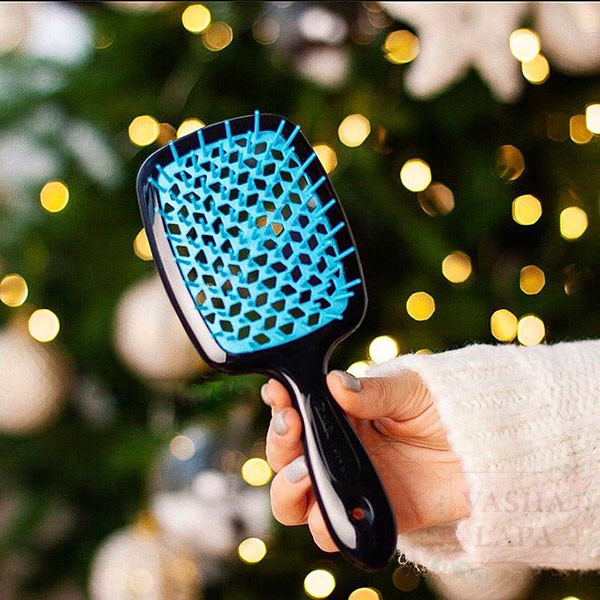 Расческа для волос Janeke 1830 Superbrush The Original Italian Black-Blue Черно-синяя