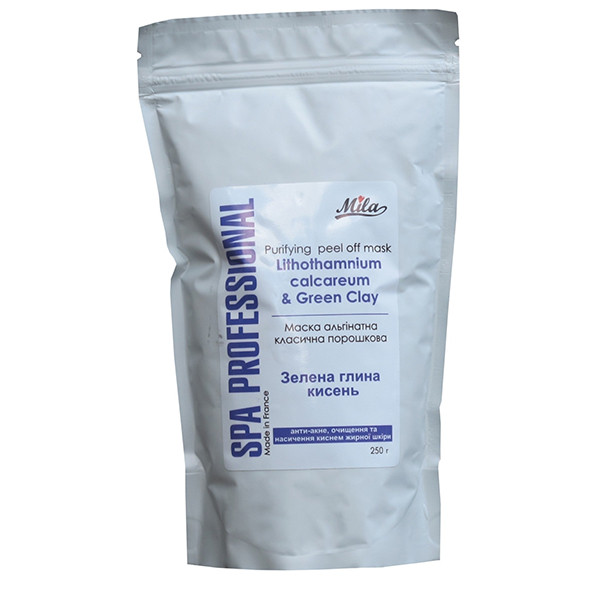 Маска альгинатная классическая "Зеленая глина, кислород" Mila Purifying Peel Off Mask Lithothamnium Calcareum & Green Clay