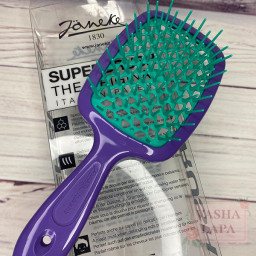 Расческа для волос Janeke 1830 Superbrush The Original Italian Violet-Turquoise Фиолетово-бирюзовый Расческа для волос Janeke 1830 Superbrush The Original Italian Violet-Turquoise Фиолетово-бирюзовый