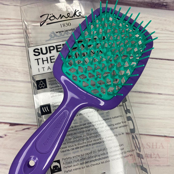 Щітка для волосся Janeke 1830 Superbrush The Original Italian Violet-Turquoise Фіолетово-бірюзовий