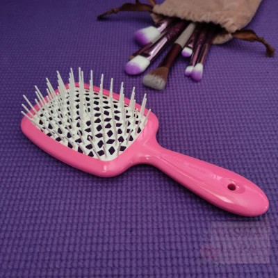 Расческа для волос Janeke 1830 Superbrush The Original Italian Pink-White Насыщенно Розово-белая