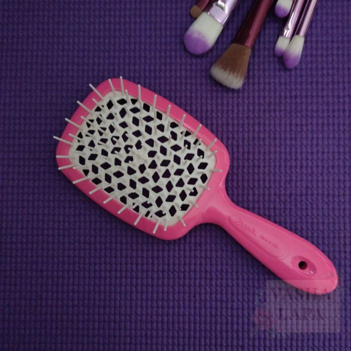 Расческа для волос Janeke 1830 Superbrush The Original Italian Pink-White Насыщенно Розово-белая