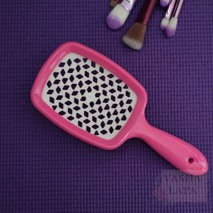Расческа для волос Janeke 1830 Superbrush The Original Italian Pink-White Насыщенно Розово-белая