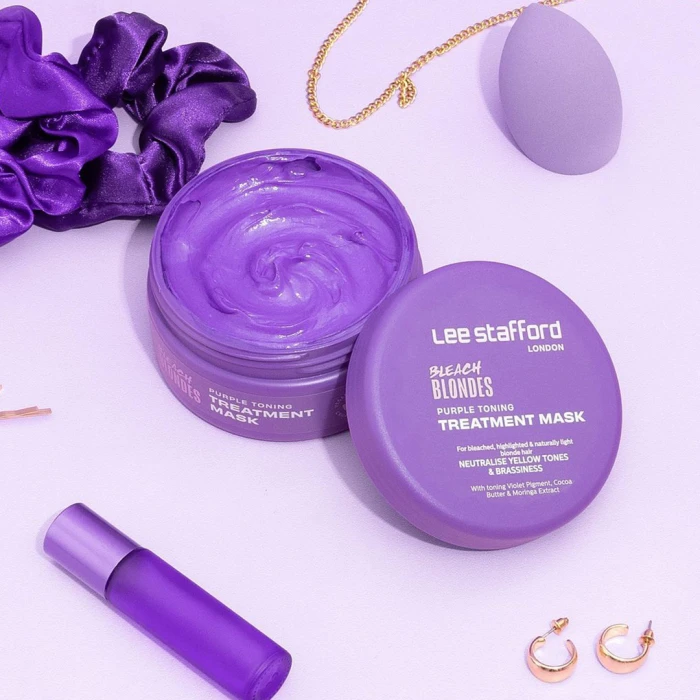 Маска от желтизны осветленных волос Lee Stafford Bleach Blondes Purple Toning Treatment Mask