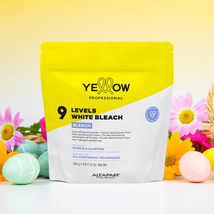 Порошок для знебарвлення волосся 9 тонів Yellow 9 Levels White Bleach
