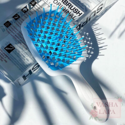 Щітка для волосся Janeke 1830 Superbrush The Original Italian White-Blue Біло-синій