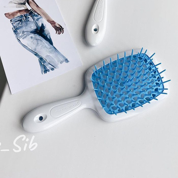 Щітка для волосся Janeke 1830 Superbrush The Original Italian White-Blue Біло-синій