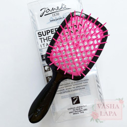 Расческа для волос Janeke 1830 Superbrush The Original Italian Black-Pink Черно-розовая Расческа для волос Janeke 1830 Superbrush The Original Italian Black-Pink Черно-розовая