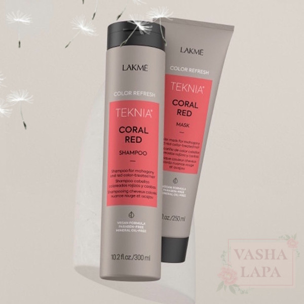 Шампунь для обновления цвета красных оттенков волос Lakme Teknia Color Refresh Coral Red