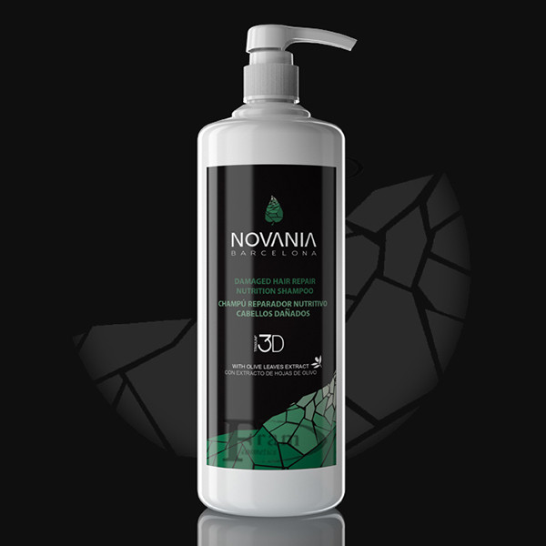 Шампунь восстанавливающий с экстрактом листьев оливы Novania Barcelona Damaged Hair Nutrition Shampoo