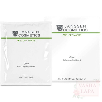 Альгинатная маска с маслом оливы и экстрактом оливковых листьев JANSSEN Peel Off Mask Olive Balancing