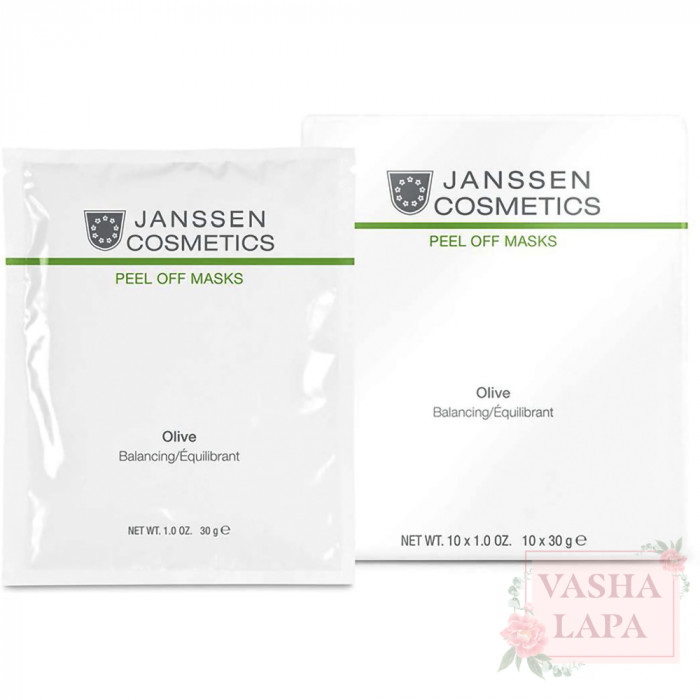 Альгинатная маска с маслом оливы и экстрактом оливковых листьев JANSSEN Peel Off Mask Olive Balancing