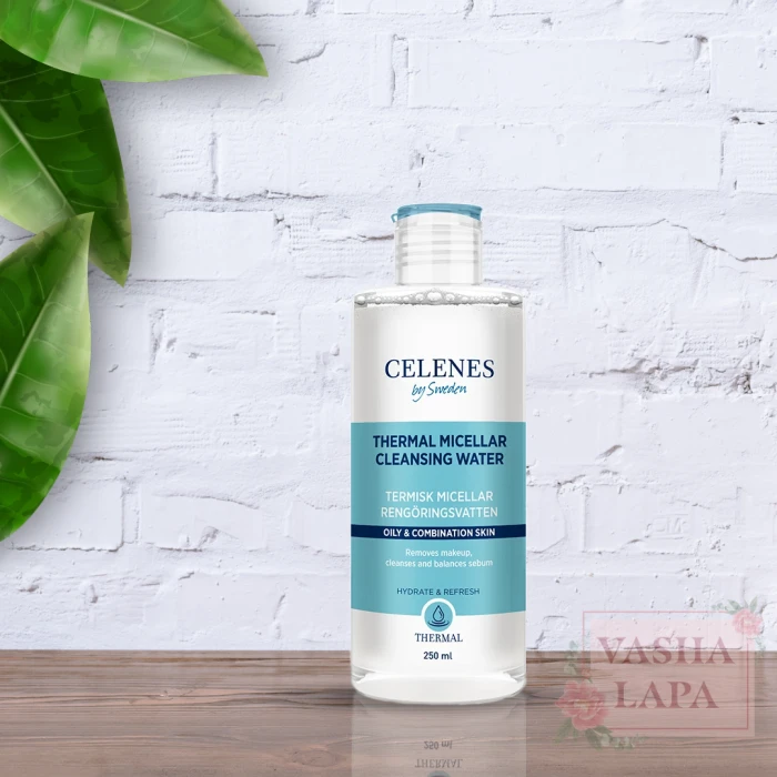 Термальная мицеллярная вода для жирной и комбинированной кожи Celenes Thermal Micellar Cleansing Water Oily & Combination Skin
