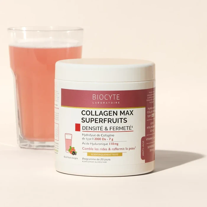 Пищевая добавка с коллагеном со вкусом ягод и мяты Biocyte Collagen Max Superfruits