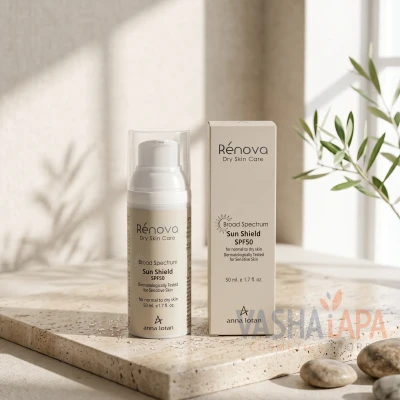 Сонцезахисний крем для сухої та нормальної шкіри Anna Lotan Renova Sun Shield Broad Spectrum SPF50
