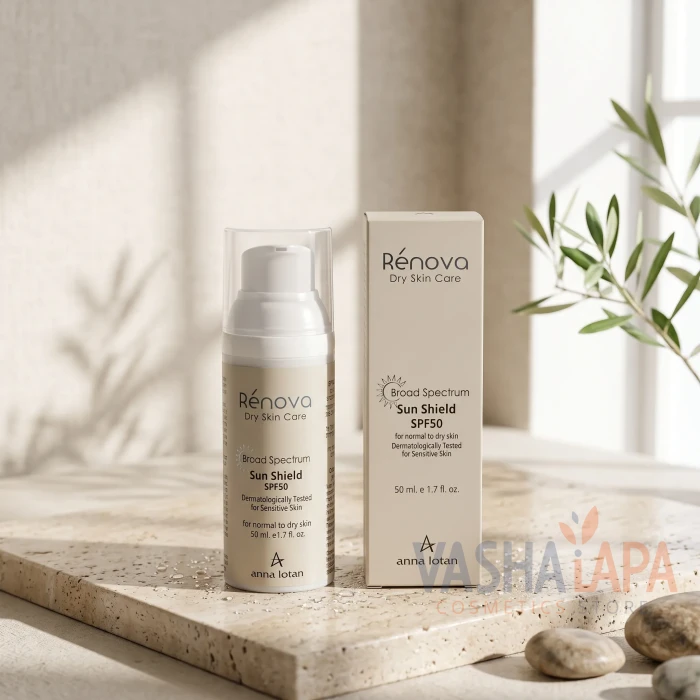 Сонцезахисний крем для сухої та нормальної шкіри Anna Lotan Renova Sun Shield Broad Spectrum SPF50