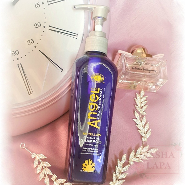 Шампунь для нейтрализации жёлтого пигмента Аngel Рrofessional No Yellow Crystalline Shampoo