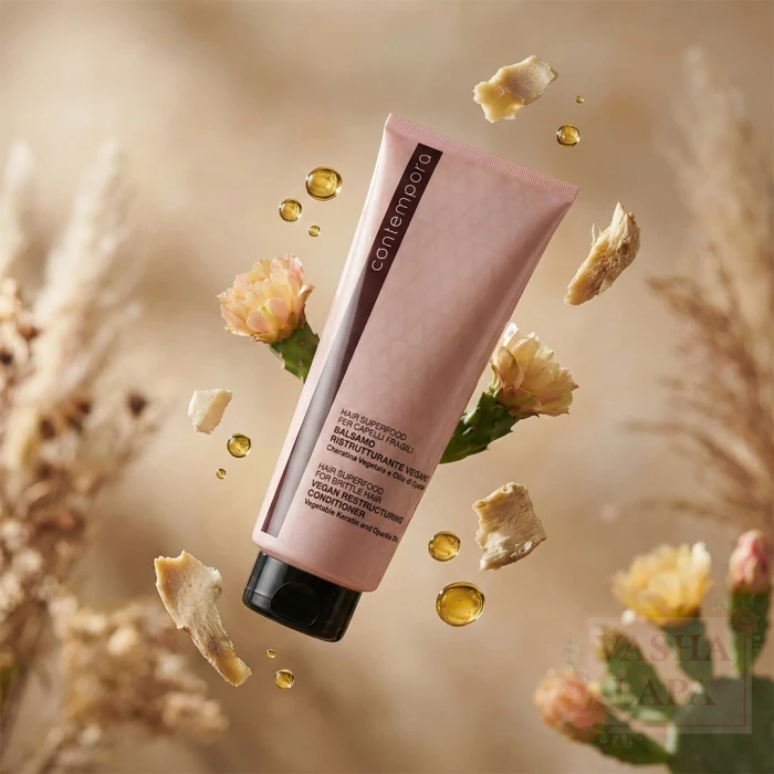иционер реструктурирующий с растительным кератином и маслом опунции Contempora Hair Superfood Vegan Restructuring Conditioner