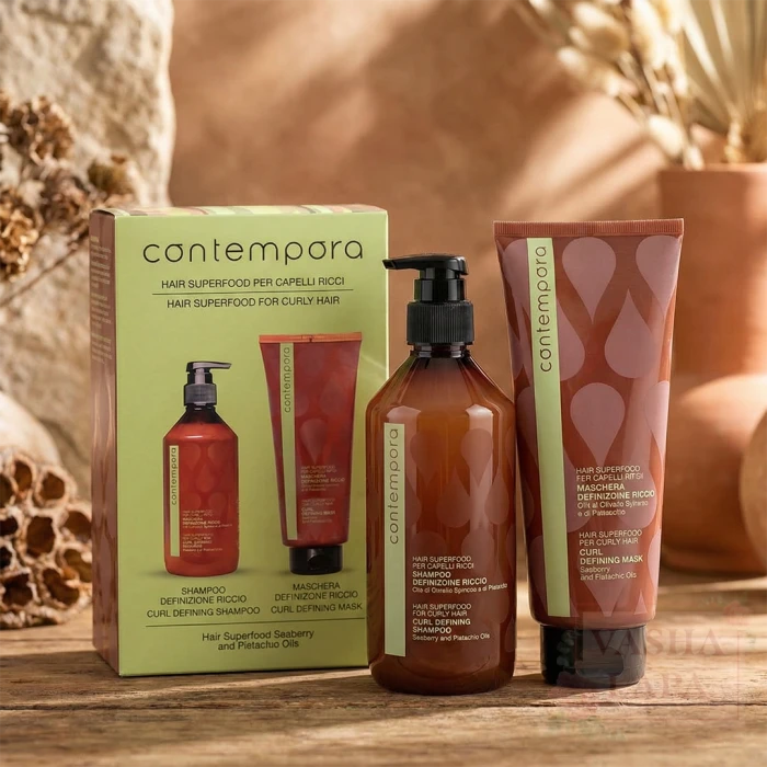Набор для ухода за вьющимися волосами Contempora Hair Superfood Curl Defining Set