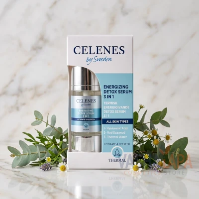 Термальная энергизирующая детокс сыворотка 3 в 1 Celenes Thermal Energizing Detox Serum 3 In 1