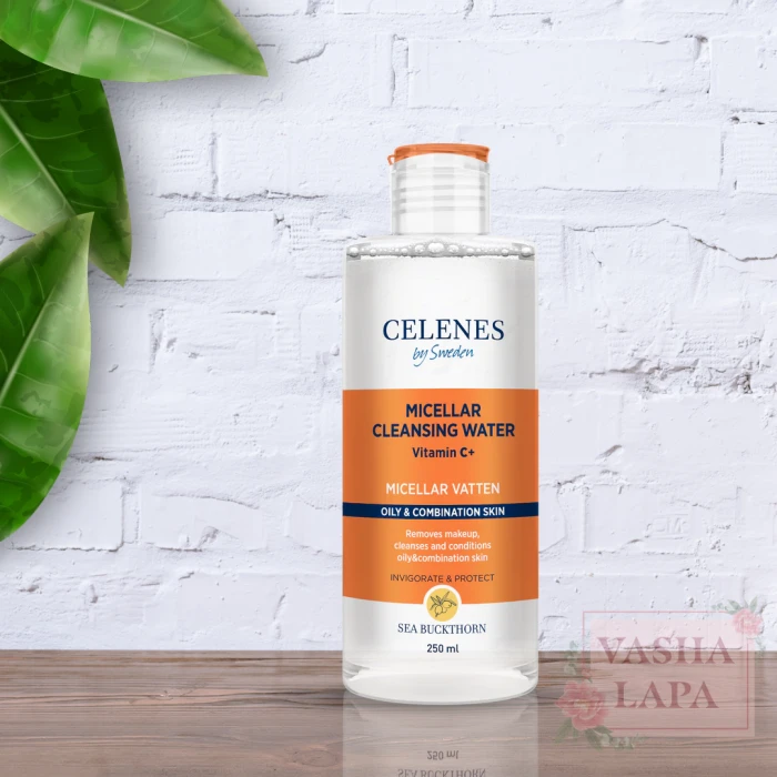 Мицеллярная вода с облепихой для жирной и комбинированной кожи Celenes Sea Buckthorn Micellar Cleansing Water Oily & Combination Skin