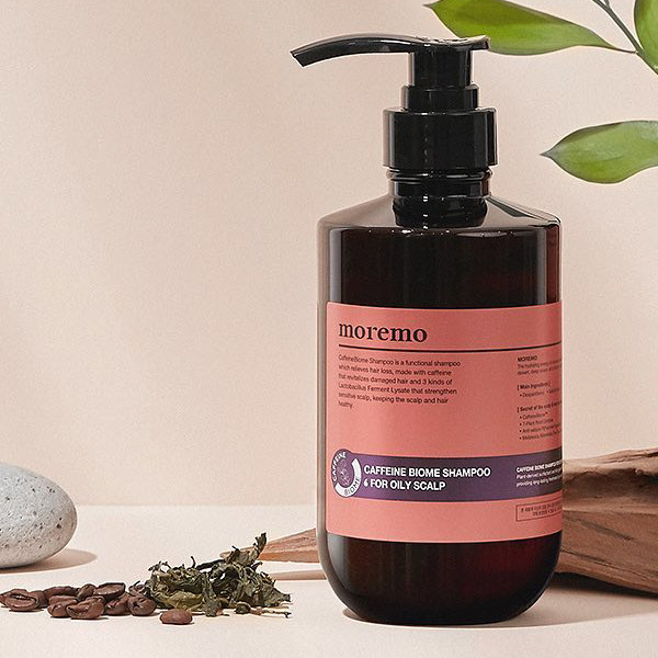 Кофеин-биом шампунь против выпадения волос для жирной кожи головы Moremo Caffeine Biome Shampoo For Oily Scalp