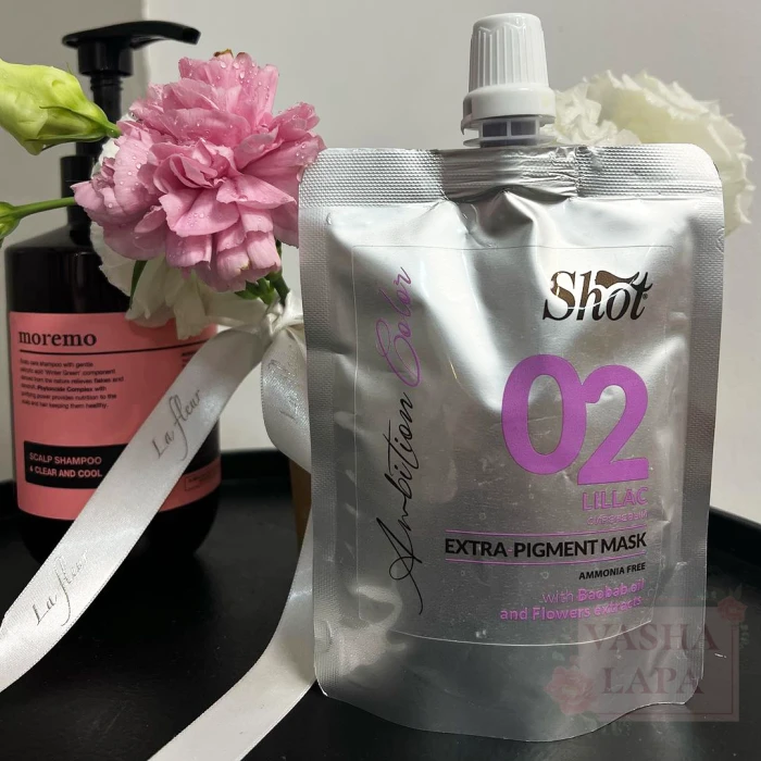 Тонирующая маска экстра пигмент Shot Ambition Color Extra Pigment Mask 02 Lillac
