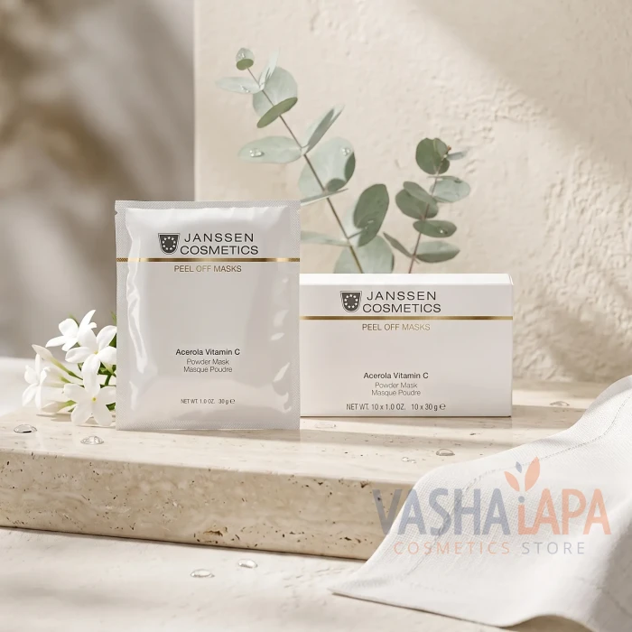 Альгинатная антивозрастная маска с экстрактами ацеролы JANSSEN Peel Off Mask Acerola Vitamin C