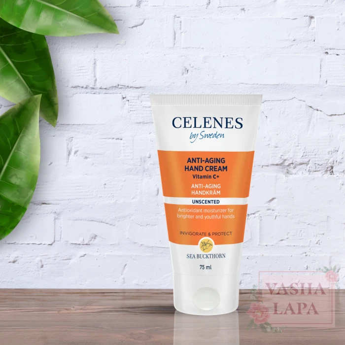 Антивозрастной крем для рук с облепихой Celenes Sea Buckthorn Anti-Aging Hand Cream