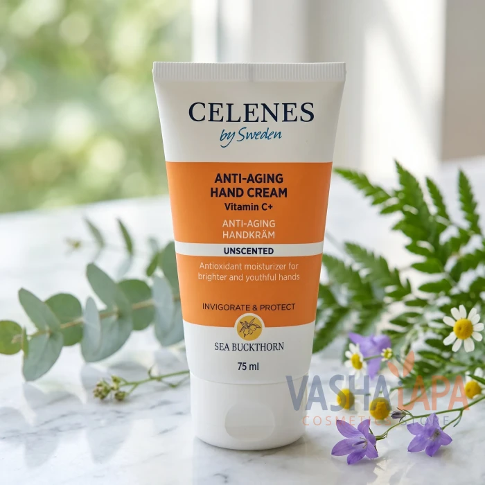 Антивозрастной крем для рук с облепихой Celenes Sea Buckthorn Anti-Aging Hand Cream