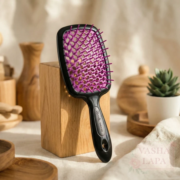 Расческа для волос Janeke 1830 Superbrush The Original Italian Black-Fuchsia Черная-фуксия