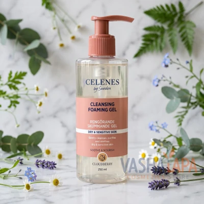 Очищаюча пінка-гель з морошкою для сухої та чутливої шкіри Celenes Cloudberry Cleansing & Foaming Gel Dry & Sensitive Skin