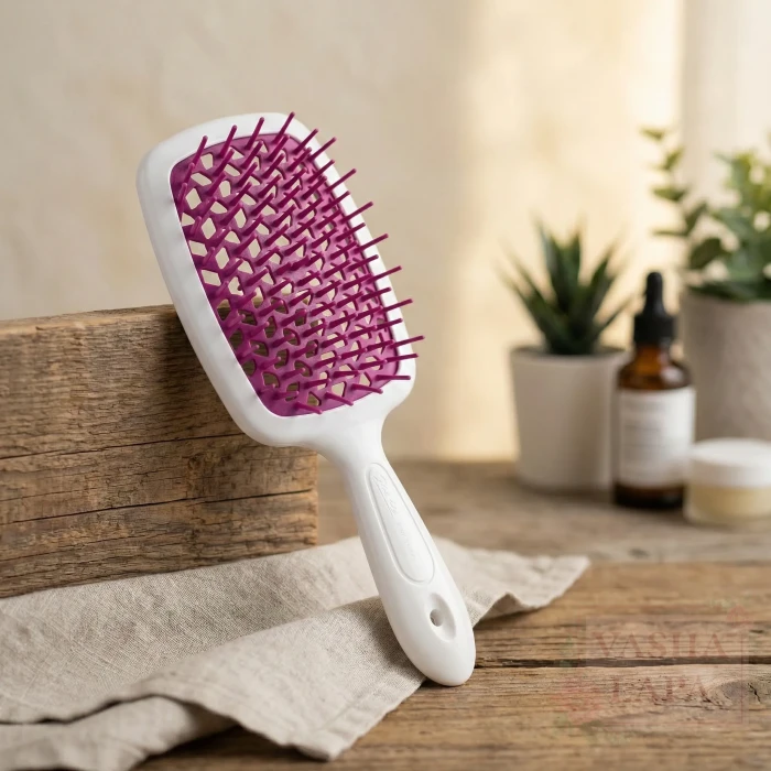 Расческа для волос Janeke 1830 Superbrush The Original Italian White-Fuchsia Белая-фуксия
