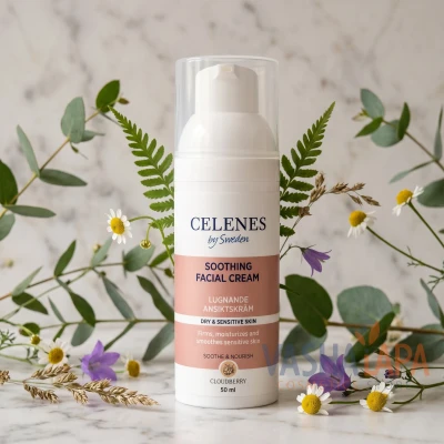 Успокаивающий крем с морошкой для сухой и чувствительной кожи Celenes Cloudberry Soothing Facial Cream Dry &amp; Sensitive Skin