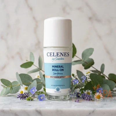 Термальный роликовый дезодорант с осветляющим эффектом Celenes Thermal Mineral Roll On 2-in-1 Whitening Storforsen