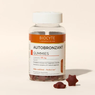 Харчова добавка забезпечує автозагар без впливу сонця Biocyte Autobronzant Gummies