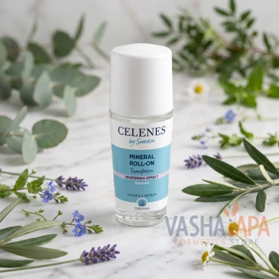 Термальный роликовый дезодорант с осветляющим эффектом Celenes Thermal Mineral Roll On 2-in-1 Whitening Tannforsen