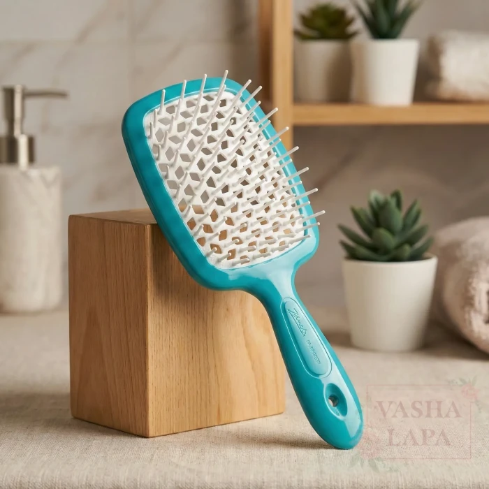 Расческа для волос Janeke 1830 Superbrush The Original Italian Turquoise-White Бирюзово-белая